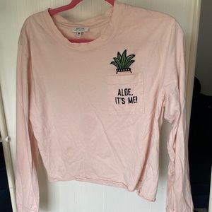 Long Sleeved Tee, Light Pink, Women’s Size Medium